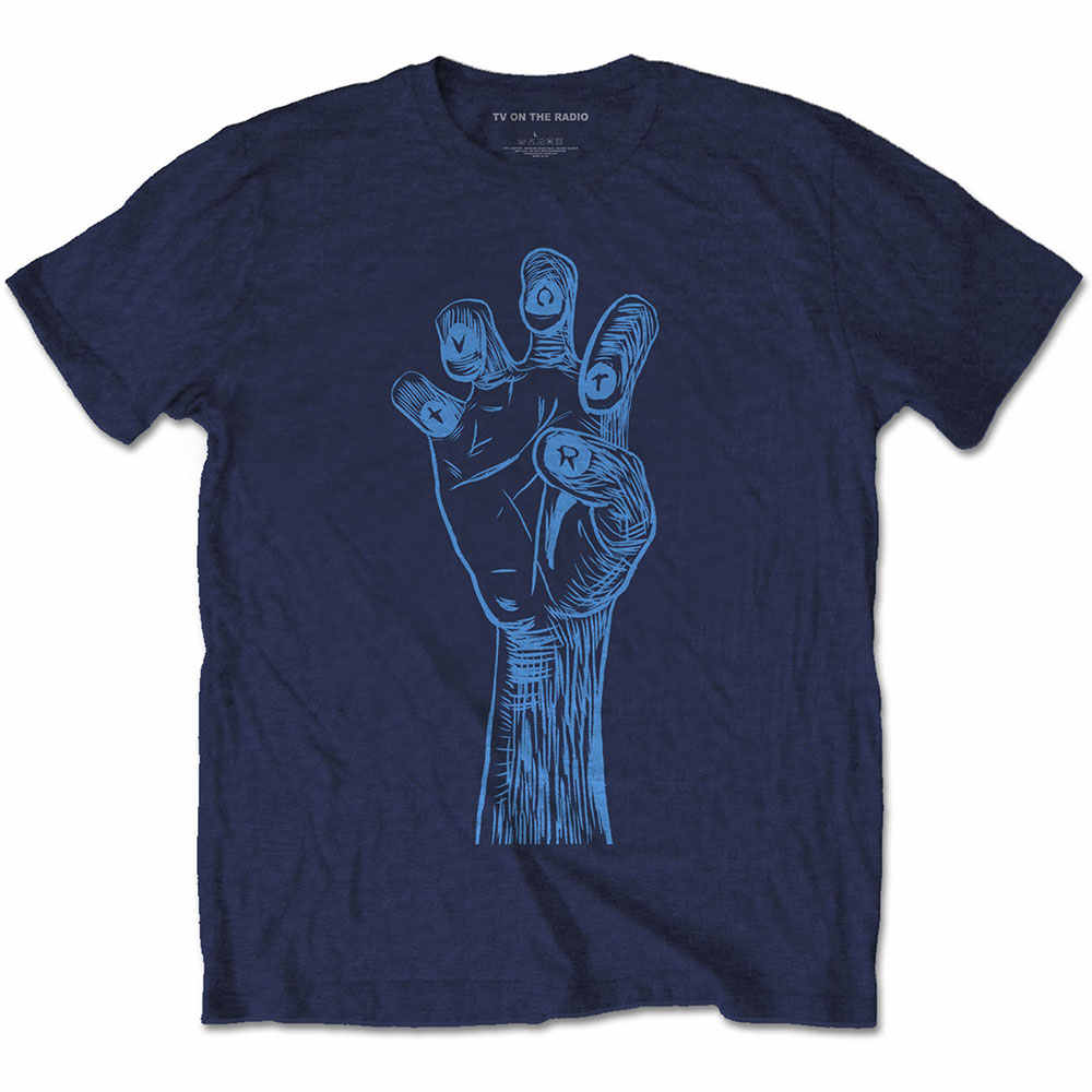 TV On The Radio - Brushstroke Hand Herren TShirt - Blau
